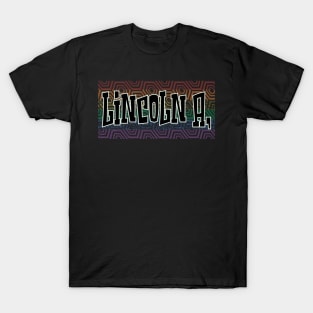 LGBTQ PATTERN AMERICA LINCOLN T-Shirt